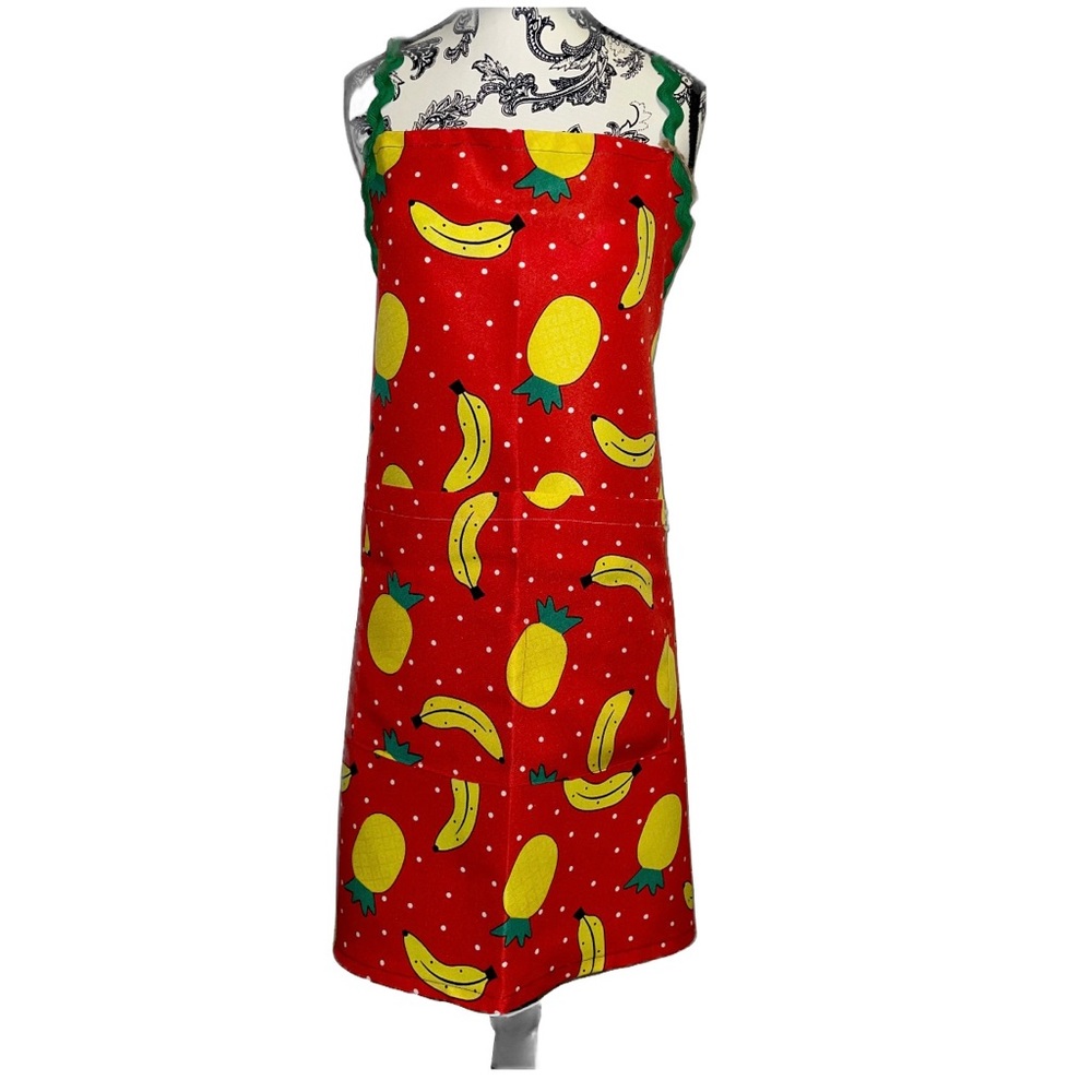 Andys Aprons - not so basic!  “Red Bananas”